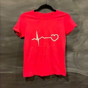 Red Heartbeat tee